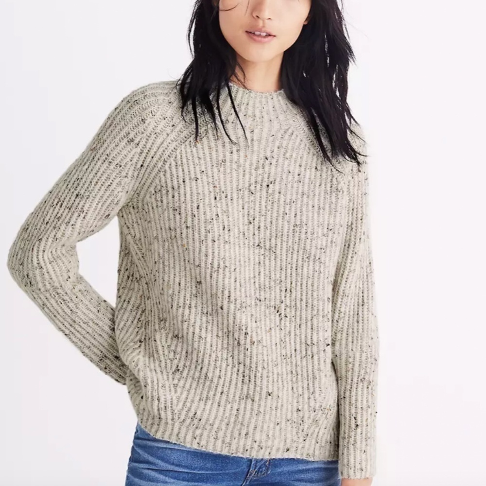 Madewell Donegal Northfield Mockneck Wool Blend Sweater